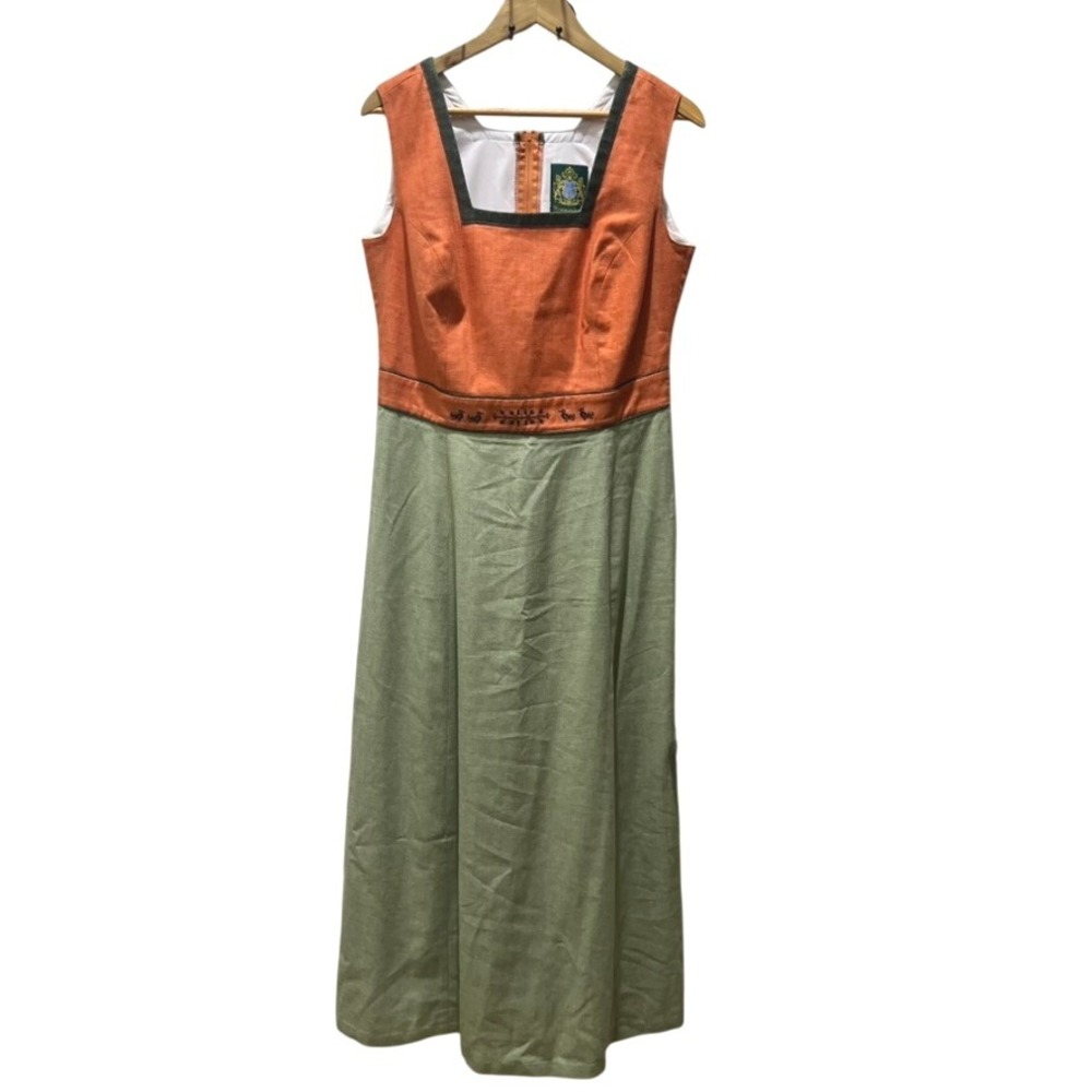 Hammerschmid Traditional Austrian Dress Linen Blend‎ Maxi Dirndl Style